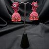 Handcrafted Floren Pink Jhumkas
