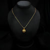 Gold Ball Necklace With Heart Pattern