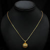 Gold Ball Necklace With Heart Pattern