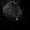 Gold Tone Necklace With Black And White Stone