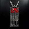 Torkoman Jerman Silver Necklace With Red Accents