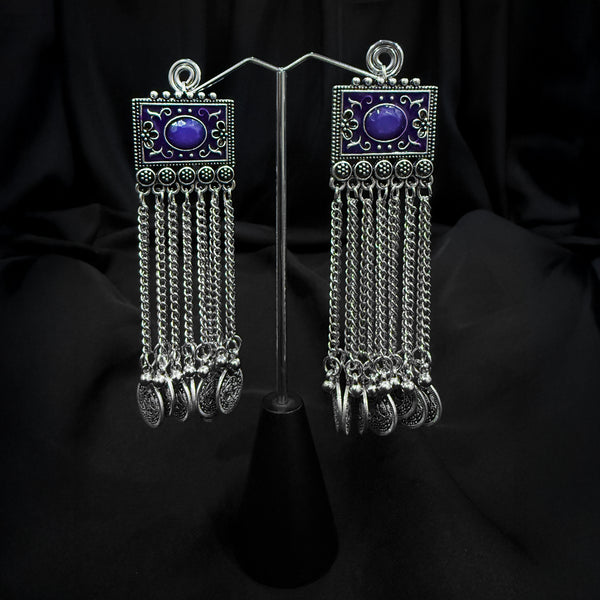 Torkoman Jerman Silver Necklace With Blue Accents