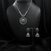 Oxidixed Silver Necklece and Jhumka Earings Set