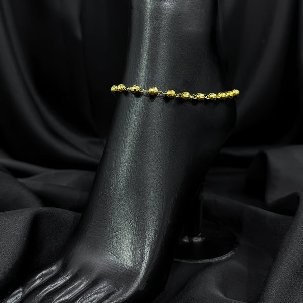 Gold Plated Beaded Anklet