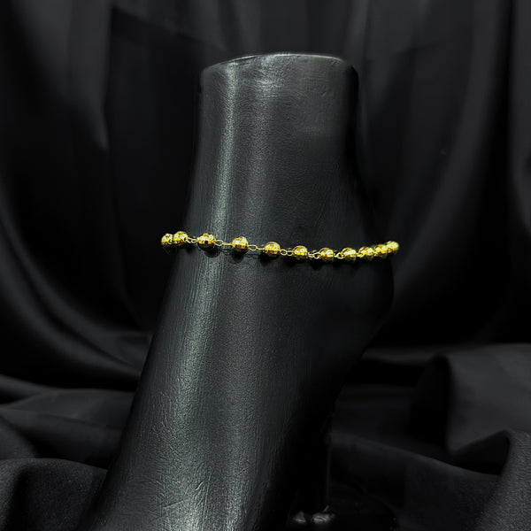 Gold Plated Beaded Anklet