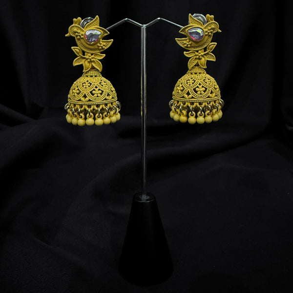 Handcrafted Yellow Jhumkas