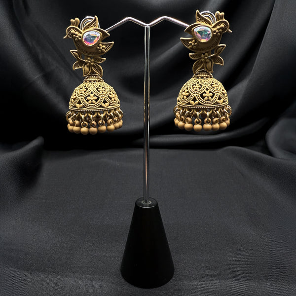 Handcrafted Golden Jhumkas