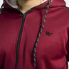 Maroon Tracksuit with Two Black Stripes