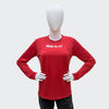 Wear To Fit Red Quick Dry Full Sleeves T-Shirt