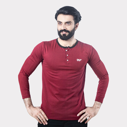 Plain Maroon Henley