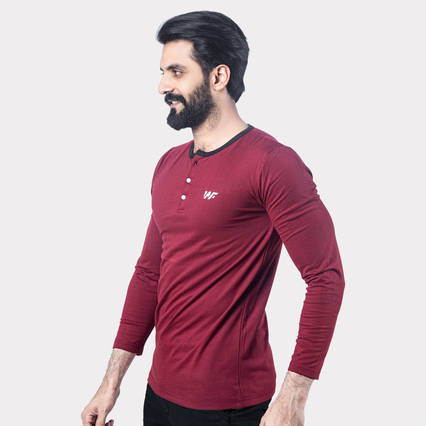 Plain Maroon Henley