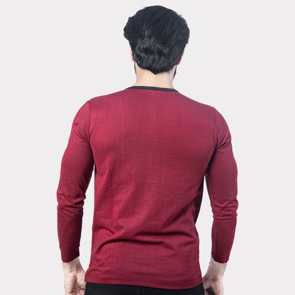 Plain Maroon Henley