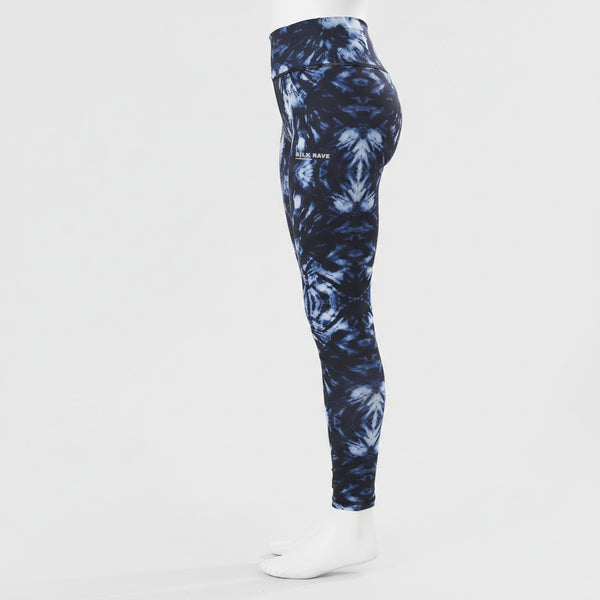 Blue tie-dye legging