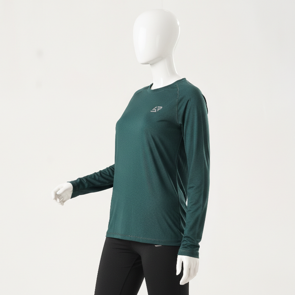 Plain green full sleeves Tshirt