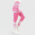 Neon pink and white pattern leggings