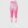 Neon pink and white pattern leggings