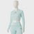 Aqua Full sleeve Cropped Top