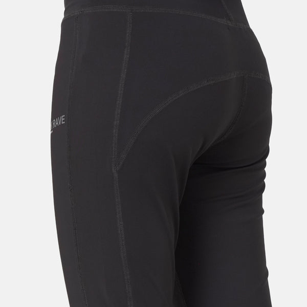 Silk Rave Black Leggings with Side Stripes