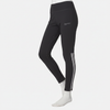 Silk Rave Black Leggings with Side Stripes