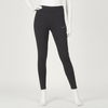 Silk Rave Black Leggings with Side Stripes