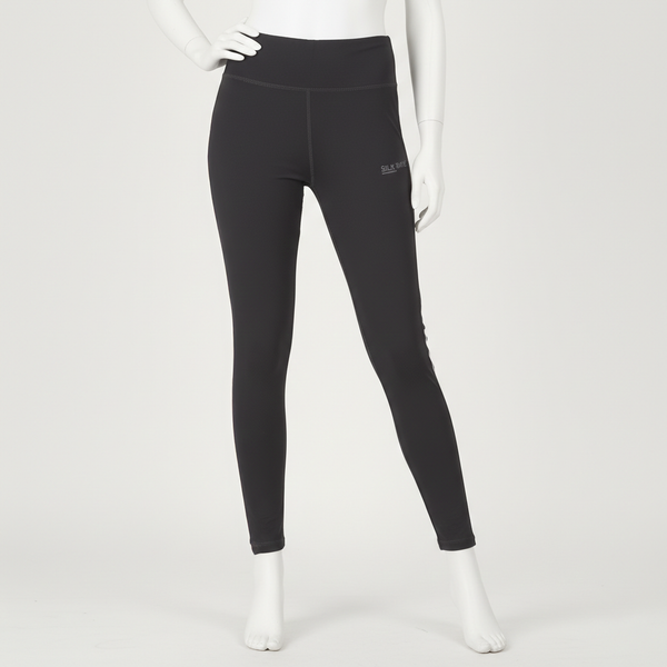 Silk Rave Black Leggings with Side Stripes