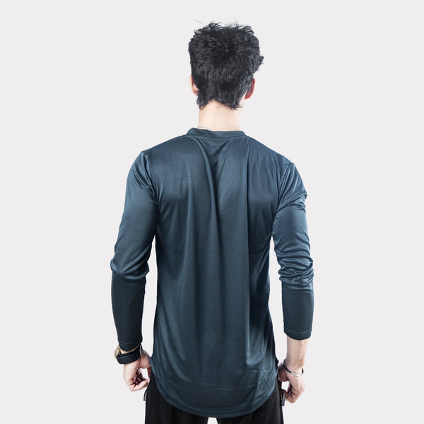 Smoky Gray Quick Dry Full Sleeves T-Shirt