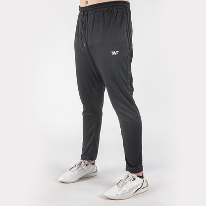 All Black Three Stripes Performance Bottoms