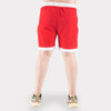 White/Red Micro Interlock Training Shorts