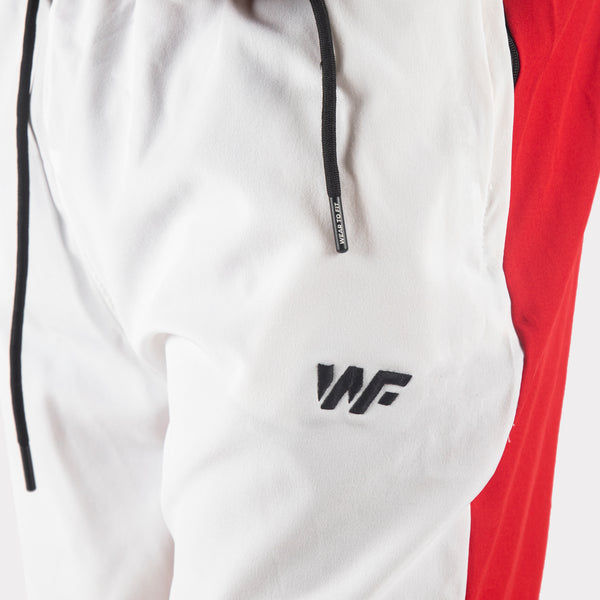 White/Red Micro Interlock Training Shorts