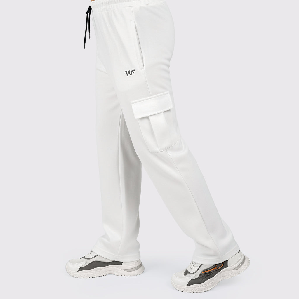 Pure cotton Milky White Cargro Trouser